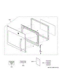 Door Parts parts for Ge Microwave/Hood Combo JNM3163DJ3WW from AppliancePartsPros.com