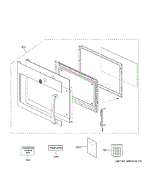 Door Parts parts for Ge Microwave/Hood Combo JNM3163RJ5SS from AppliancePartsPros.com