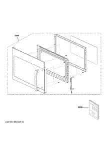 Door Parts parts for Ge Microwave/Hood Combo JNM3184DP8BB from AppliancePartsPros.com
