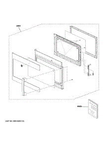 Door Parts parts for Ge Microwave/Hood Combo JNM3184RP8SS from AppliancePartsPros.com