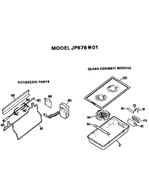 Module / Rotisserie parts for Ge Electric Cooktop JP676*01 from AppliancePartsPros.com