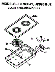 Module parts for Ge Electric Cooktop JP676*J1 from AppliancePartsPros.com