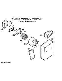 Ventilation Section parts for Ge Electric Cooktop JP676*J1 from AppliancePartsPros.com