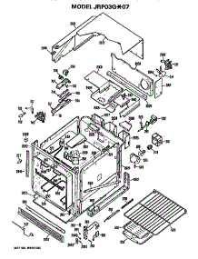 Main Body parts for Ge Electric Wall Oven JRP03G*07 from AppliancePartsPros.com