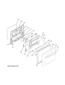 Door parts for Ge Electric Wall Oven JRP20WJ3WW from AppliancePartsPros.com