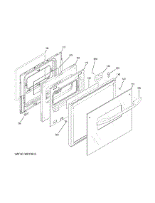 Lower Door parts for Ge Electric Wall Oven JRP28SK5SS from AppliancePartsPros.com