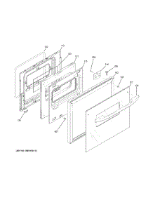 Door parts for Ge Electric Wall Oven JRS06SK4SS from AppliancePartsPros.com