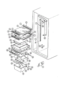 Shelves & Accessories parts for Amana Side-By-Side Refrigerator JRSD247B-DQ83A from AppliancePartsPros.com