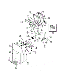 Ice & Water Dispenser parts for Amana Side-By-Side Refrigerator JRSD247B-DQ83A from AppliancePartsPros.com