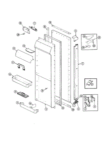 Fresh Food Door parts for Amana Side-By-Side Refrigerator JRSD247W-DQ81A from AppliancePartsPros.com