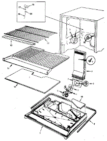 Freezer Compartment parts for Jenn-Air Top-Mount Refrigerator JRT1215B/M9C67B from AppliancePartsPros.com