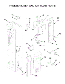 Freezer Liner And Air Flow Parts parts for Maytag Side-By-Side Refrigerator JS48NXFXDW10 from AppliancePartsPros.com