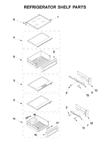 Refrigerator Shelf Parts parts for Maytag Side-By-Side Refrigerator JS48NXFXDW10 from AppliancePartsPros.com