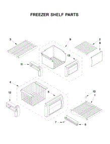 Freezer Shelf Parts parts for Maytag Side-By-Side Refrigerator JS48NXFXDW10 from AppliancePartsPros.com