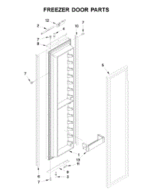 Freezer Door Parts parts for Maytag Side-By-Side Refrigerator JS48NXFXDW10 from AppliancePartsPros.com