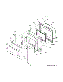 Door parts for Ge Electric Range JS645DL7WW from AppliancePartsPros.com