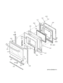 Door parts for Ge Electric Range JS645DL8WW from AppliancePartsPros.com