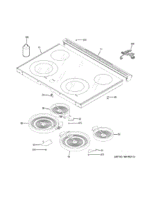 Cooktop parts for Ge Electric Range JS645SL8SS from AppliancePartsPros.com