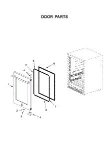 Door Parts parts for Jenn-Air Wine & Beverage Cooler JUBFL242HL00 from AppliancePartsPros.com