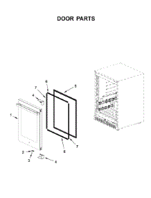 Door Parts parts for Jenn-Air Wine & Beverage Cooler JUBFL242HM00 from AppliancePartsPros.com