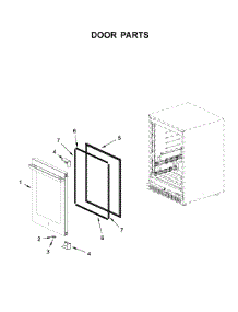 Door Parts parts for Jenn-Air Wine & Beverage Cooler JUBFL242HM01 from AppliancePartsPros.com