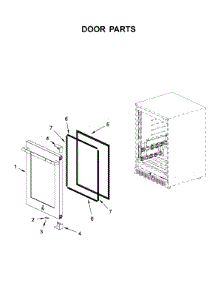 Door Parts parts for Jenn-Air Wine & Beverage Cooler JUBFR242HL01 from AppliancePartsPros.com