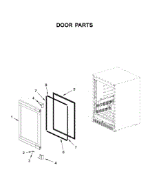Door Parts parts for Jenn-Air Wine & Beverage Cooler JUBFR242HX00 from AppliancePartsPros.com