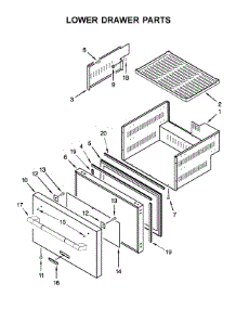 Lower Drawer Parts parts for Jenn-Air Drawer & Bin JUCFP242HL01 from AppliancePartsPros.com