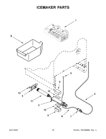 Icemaker Parts parts for Jenn-Air Drawer & Bin JUCFP242HL11 from AppliancePartsPros.com