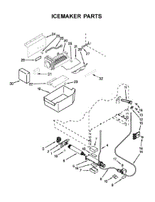 Icemaker Parts parts for Jenn-Air Drawer & Bin JUCFP242HM00 from AppliancePartsPros.com