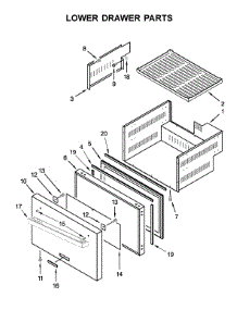 Lower Drawer Parts parts for Jenn-Air Drawer & Bin JUCFP242HM01 from AppliancePartsPros.com