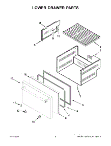Lower Drawer Parts parts for Jenn-Air Drawer & Bin JUCFP242HM11 from AppliancePartsPros.com