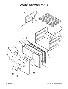 Lower Drawer Parts parts for Jenn-Air Drawer & Bin JUDFP242HL01 from AppliancePartsPros.com