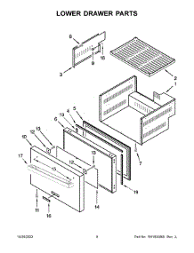 Lower Drawer Parts parts for Jenn-Air Drawer & Bin JUDFP242HM01 from AppliancePartsPros.com
