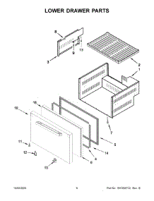 Lower Drawer Parts parts for Jenn-Air Drawer & Bin JUDFP242HM11 from AppliancePartsPros.com
