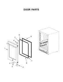 Door Parts parts for Jenn-Air Wine & Beverage Cooler JUGFL242HL00 from AppliancePartsPros.com