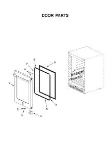 Door Parts parts for Jenn-Air Wine & Beverage Cooler JUGFL242HL01 from AppliancePartsPros.com
