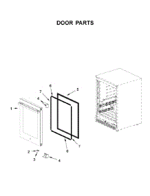 Door Parts parts for Jenn-Air Wine & Beverage Cooler JUGFL242HM00 from AppliancePartsPros.com