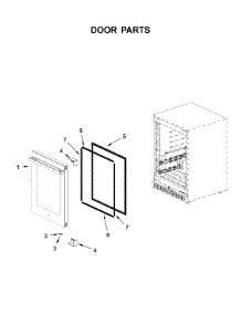 Door Parts parts for Jenn-Air Wine & Beverage Cooler JUGFL242HM01 from AppliancePartsPros.com