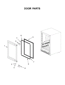 Door Parts parts for Jenn-Air Wine & Beverage Cooler JUGFR242HX00 from AppliancePartsPros.com
