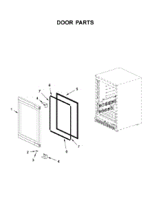Door Parts parts for Jenn-Air Wine & Beverage Cooler JUGFR242HX01 from AppliancePartsPros.com