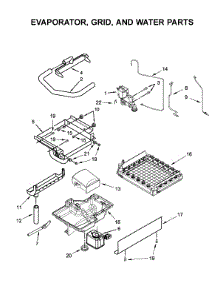 Evaporator, Grid, And Water Parts parts for Jenn-Air Freestanding Ice Maker JUIFN15HX00 from AppliancePartsPros.com