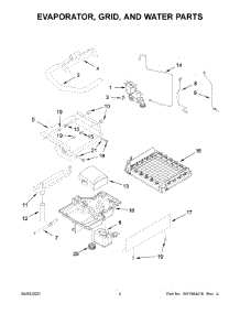 Evaporator, Grid, And Water Parts parts for Jenn-Air Freestanding Ice Maker JUIFN15HX01 from AppliancePartsPros.com