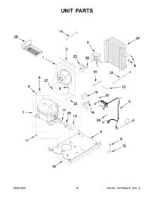 Unit Parts parts for Jenn-Air Freestanding Ice Maker JUIFN15HX01 from AppliancePartsPros.com