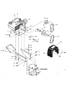 Engine & Support Brackets, Pulleys, Belts, Belt Cover parts for Troy-Bilt Rear-Tine Tiller JUNIOR SERIAL #M0100970 AND UP from AppliancePartsPros.com