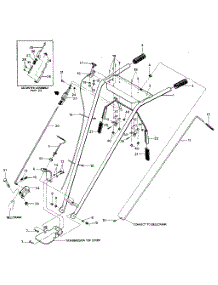 Handlebars & Mounting Bracket - & Control Levers parts for Troy-Bilt Rear-Tine Tiller JUNIOR SERIAL #M74690 AND UP from AppliancePartsPros.com