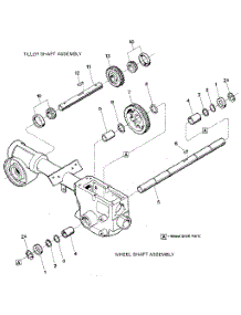 Wheel Shaft & Tiller Shaft Assemblies parts for Troy-Bilt Rear-Tine Tiller JUNIOR SERIAL #M74690 AND UP from AppliancePartsPros.com