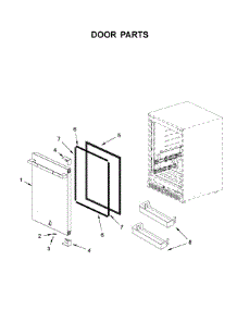 Door Parts parts for Jenn-Air Wine & Beverage Cooler JURFL242HL01 from AppliancePartsPros.com