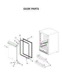 Door Parts parts for Jenn-Air Wine & Beverage Cooler JURFL242HM01 from AppliancePartsPros.com