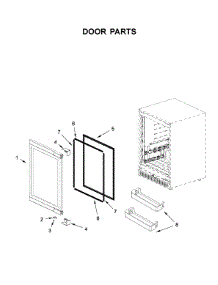 Door Parts parts for Jenn-Air Wine & Beverage Cooler JURFL242HX01 from AppliancePartsPros.com